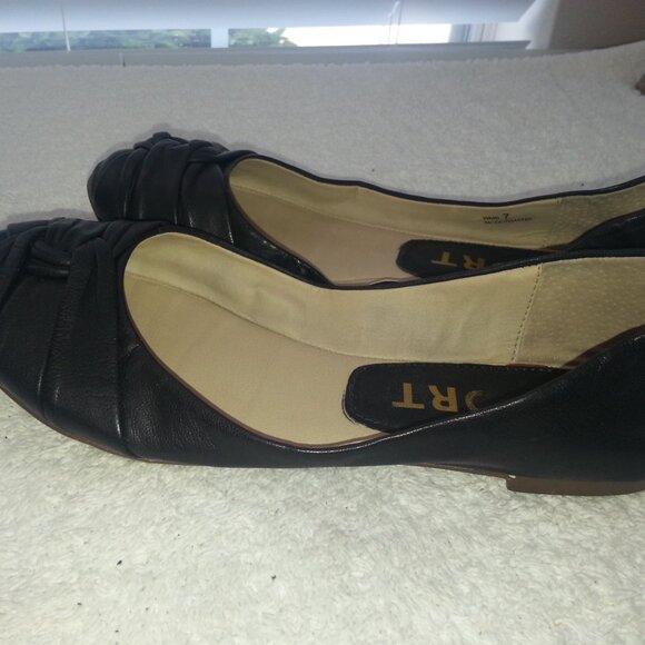 Size 7 Black Report Ballet Flats School Uniform Shoes Worn - Picture 6 of 14